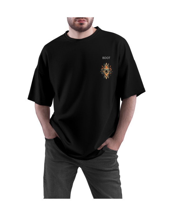 MENS OVERSIZED TSHIRT BLACK - Image 2