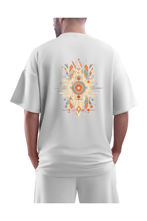 MENS  WHITE OVERSIZED T SHIRT
