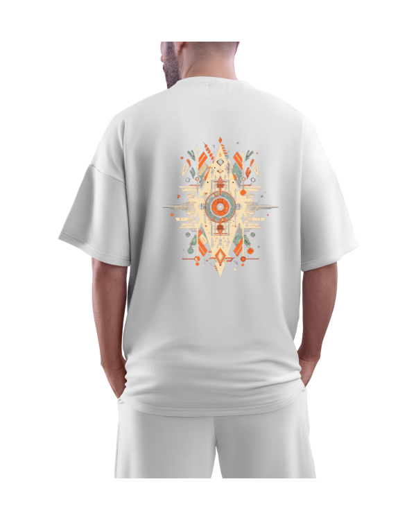 MENS  WHITE OVERSIZED T SHIRT