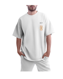 MENS  WHITE OVERSIZED T SHIRT