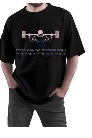 MENS BLACK OVERSIZED TSHIRT