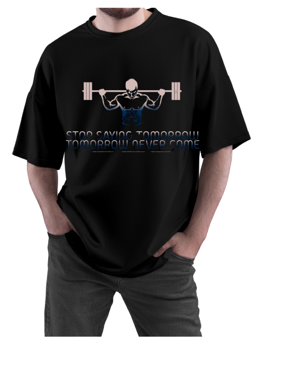 MENS BLACK OVERSIZED TSHIRT