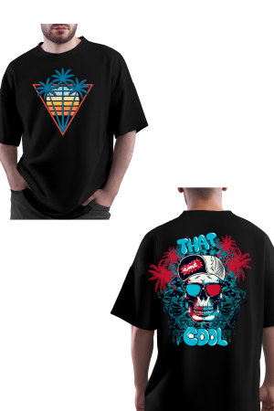 MENS BLACK OVERSIZED TSHIRT