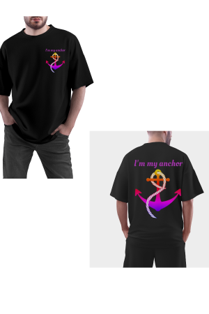 MENS BLACK OVERSIZED TSHIRT