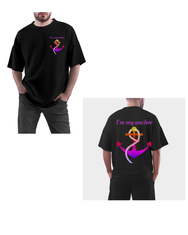 MENS BLACK OVERSIZED TSHIRT