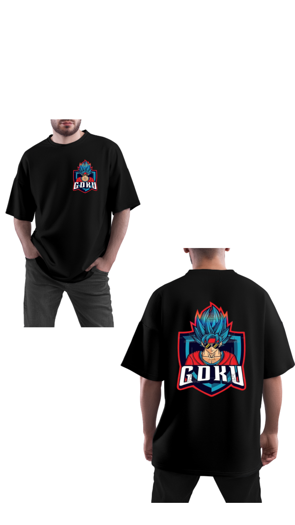 MENS BLACK OVERSIZED TSHIRT
