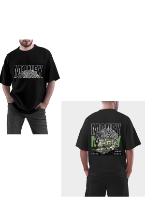 MENS BLACK OVERSIZED TSHIRT