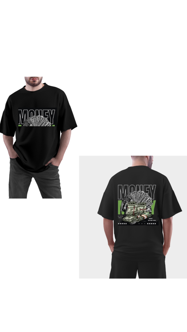 MENS BLACK OVERSIZED TSHIRT