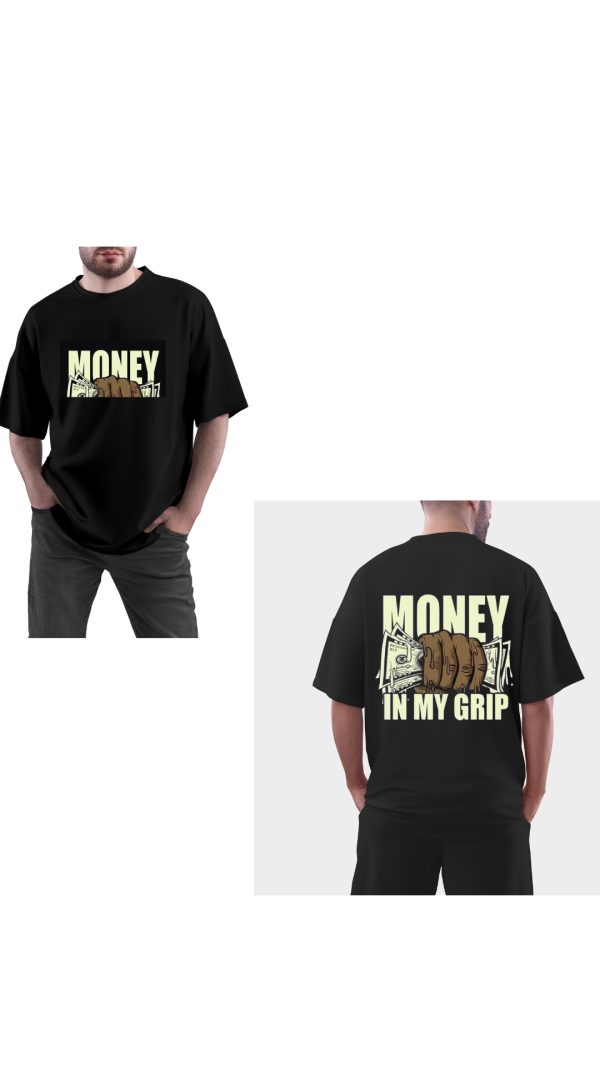 MENS BLACK OVERSIZED TSHIRT